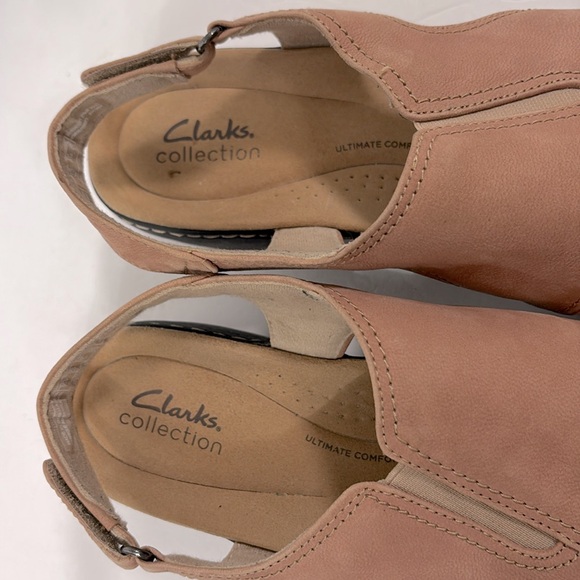 Clarks Collection Women's Merliah Leather Slingback Sandal open toe /Sand - Picture 8 of 9